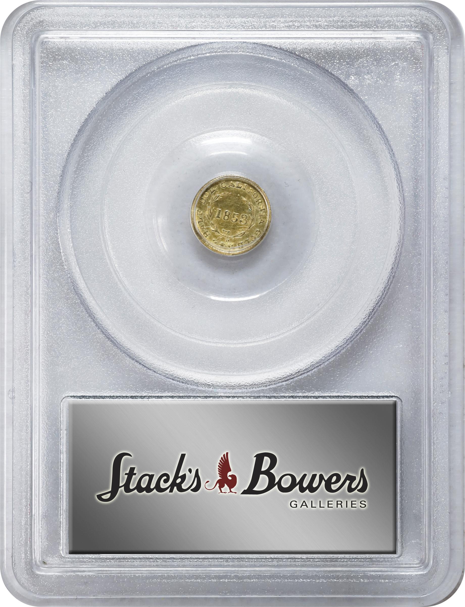 image for: 1853 Round 50 Cents. BG-428. Rarity-3. Liberty Head. MS-60 (PCGS). OGH Generation 3.1.