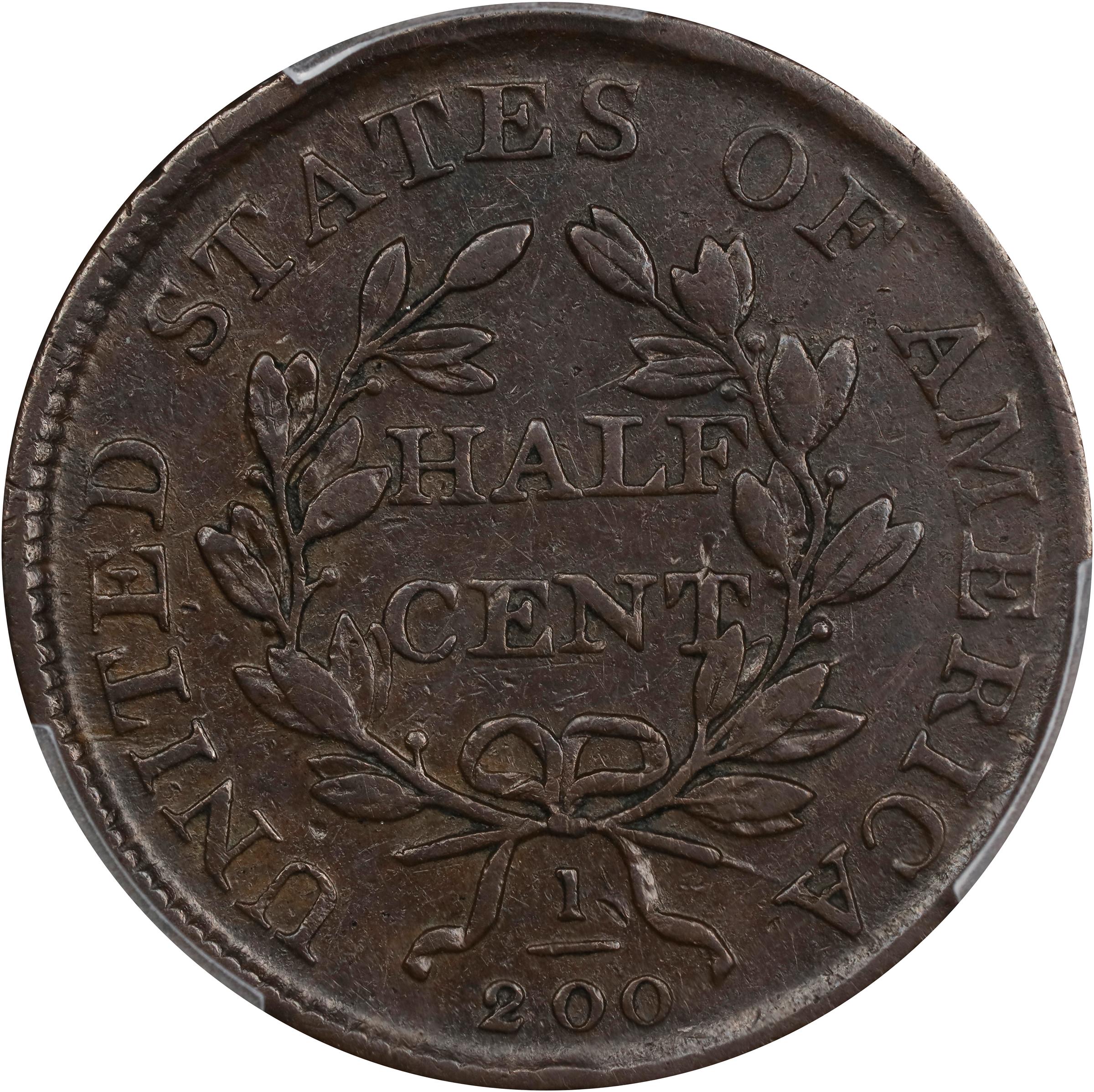 1808 1/2c MS BN VF35 BN thumbnail 2