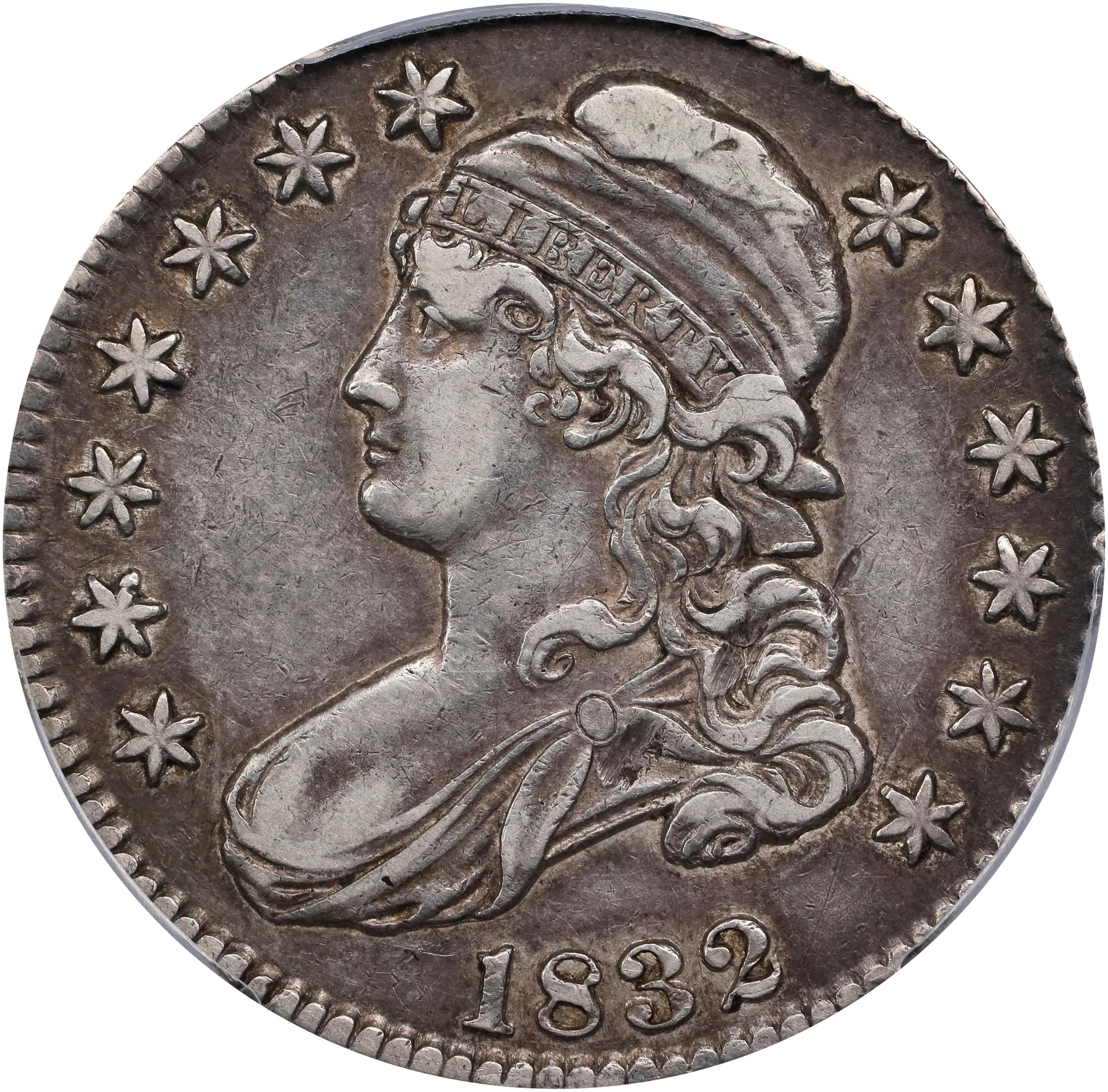 image for: 1832 Capped Bust Half Dollar. O-103. Rarity-1. Small Letters. EF-40 (PCGS).