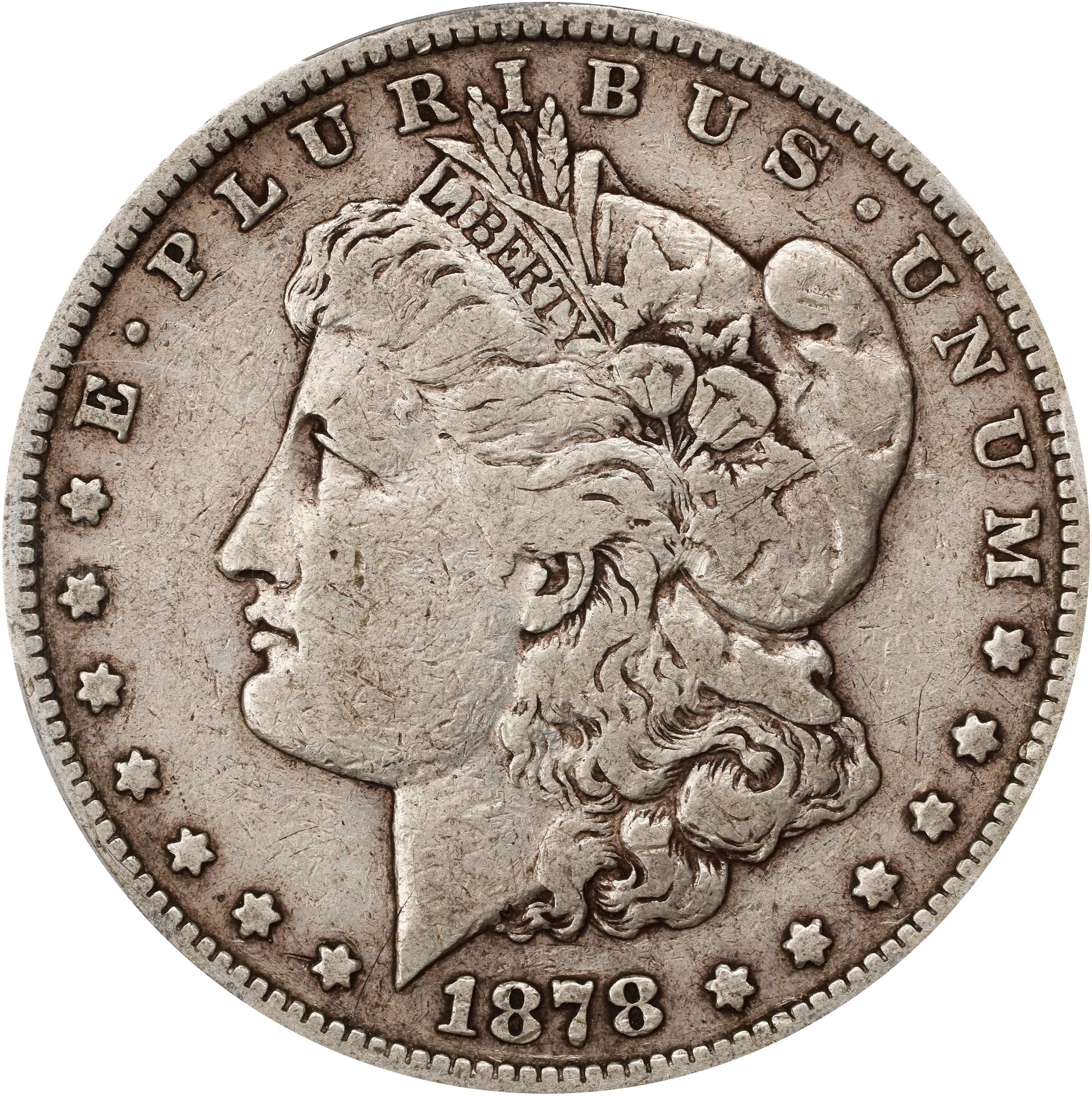image for: 1878-S Morgan Silver Dollar. VAM-26. Top 100 Variety. Long Arrow Shaft. VF-25 (PCGS).