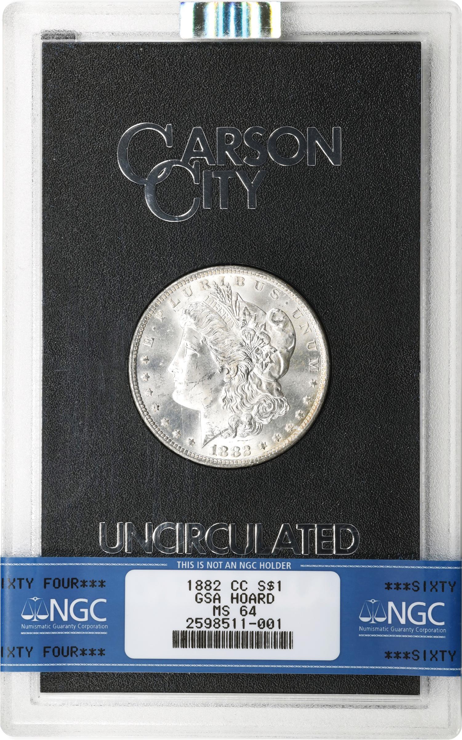 image for: 1882-S GSA Morgan Silver Dollar. MS-64 (NGC).