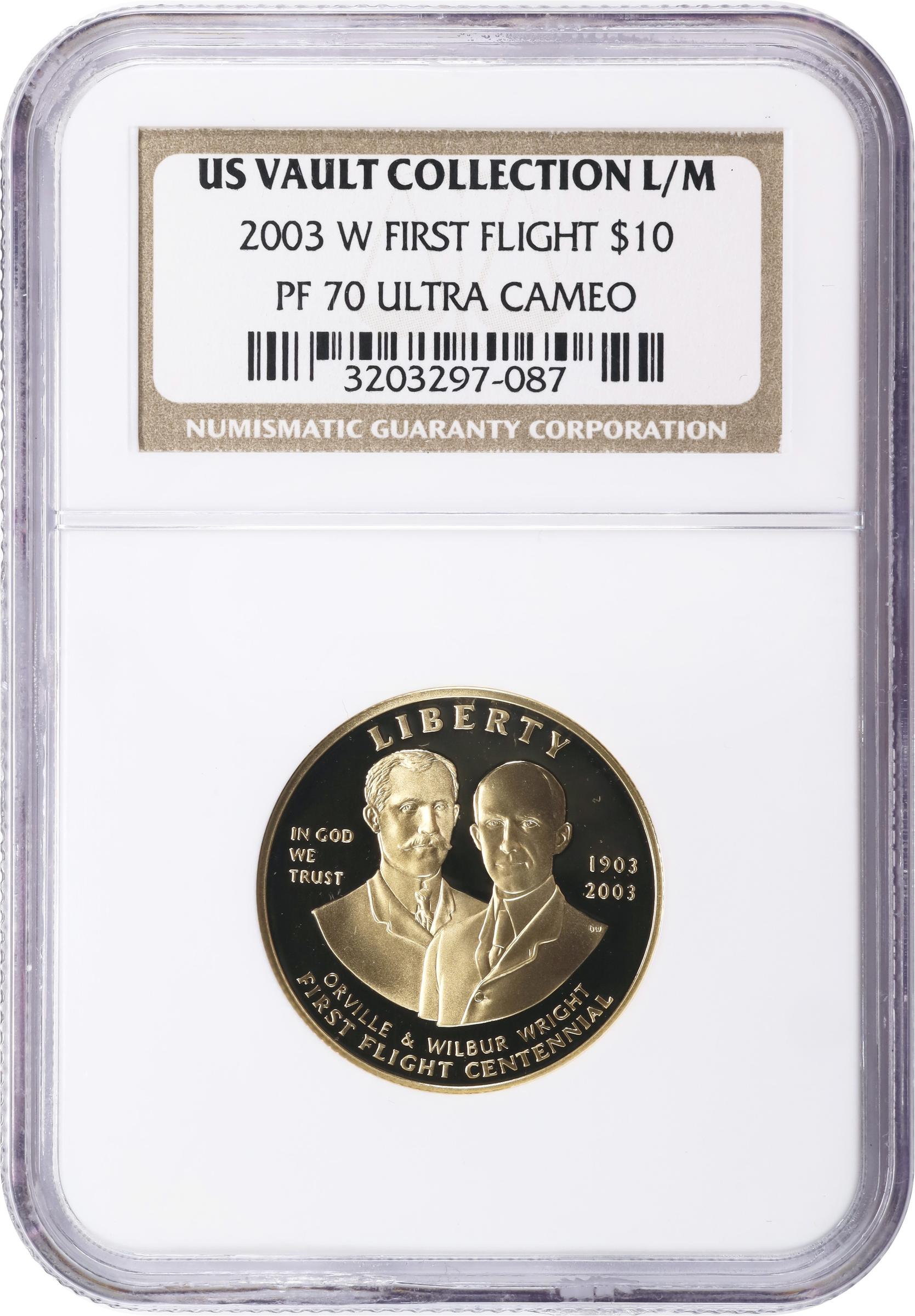 image for: 2003-W First Flight Centennial Gold $10. Proof-70 Ultra Cameo (NGC).