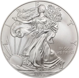 image for: 2008-W Silver Eagle. Reverse of 2007. MS-70 (NGC).