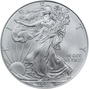 image for: 2008-W Silver Eagle. Reverse of 2007. MS-70 (NGC).