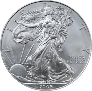 image for: 2008-W Silver Eagle. Reverse of 2007. MS-70 (NGC).