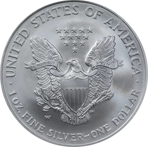 image for: 2008-W Silver Eagle. Reverse of 2007. MS-70 (NGC).
