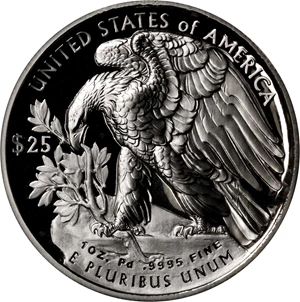 image for: 2018-W Palladium Eagle. First Strike. Proof-70 Deep Cameo (PCGS). 38th Mint Director Edmund C. Moy Signature.