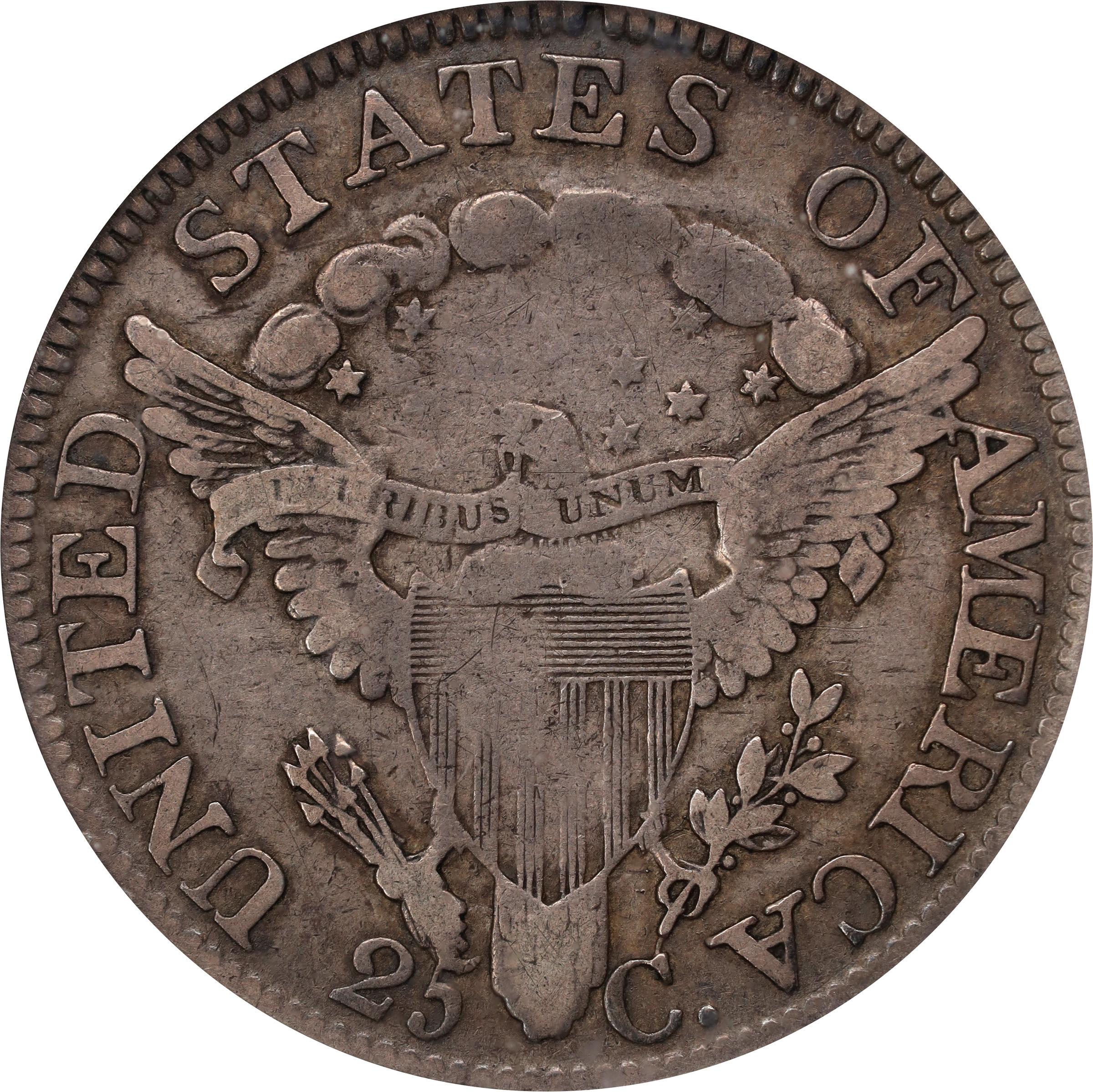 image for: 1805 Draped Bust Quarter. B-2. Rarity-2. Fine-12 (NGC). CAC.