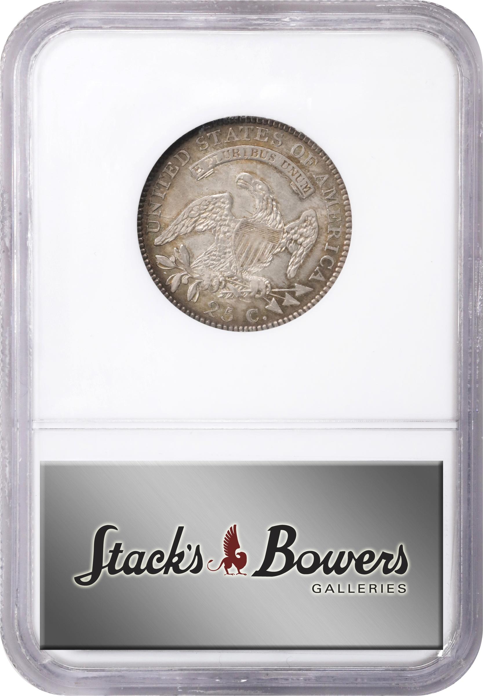 image for: 1818 Capped Bust Quarter. B-7. Rarity-4+. AU-58 (NGC). CAC.