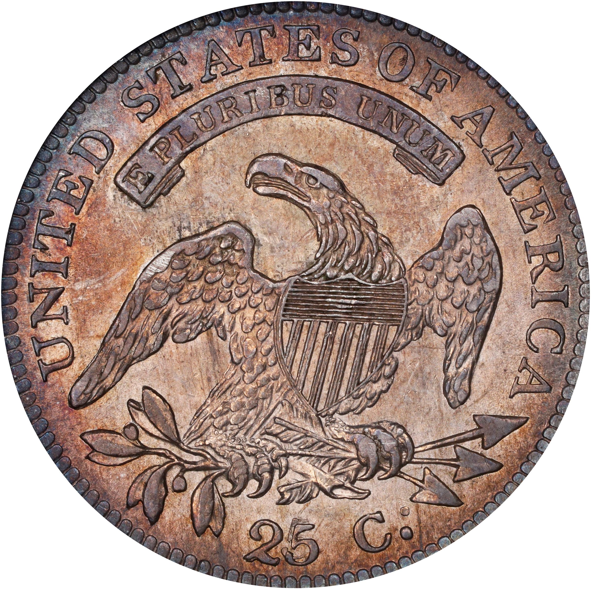 image for: 1819 Capped Bust Quarter. B-3. Rarity-1. Small 9. MS-63 (NGC).