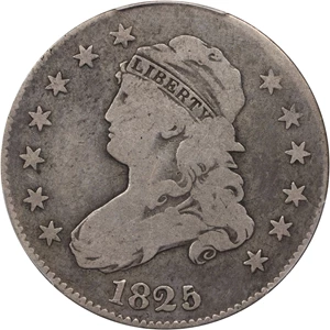 image for: 1825/4/2 Capped Bust Quarter. B-3. Rarity-3. VG-8 (PCGS).