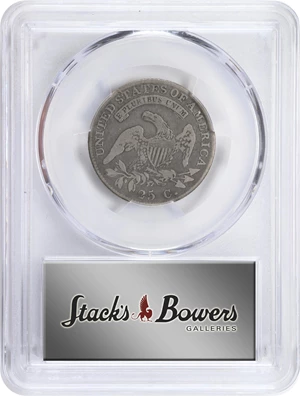 image for: 1825/4/2 Capped Bust Quarter. B-3. Rarity-3. VG-8 (PCGS).