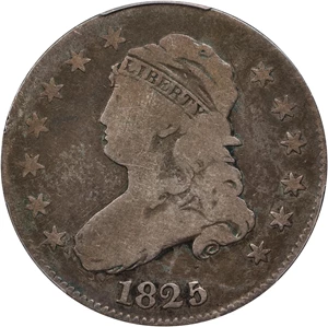 image for: 1825/4/2 Capped Bust Quarter. B-3. Rarity-3. Good-6 (PCGS).