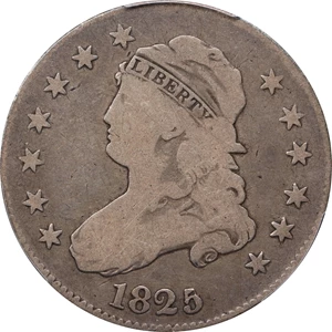 image for: 1825/4/2 Capped Bust Quarter. B-3. Rarity-3. VG-8 (PCGS).