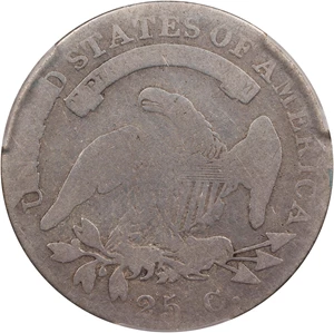 image for: 1825/4/2 Capped Bust Quarter. B-3. Rarity-3. AG-3 (PCGS).