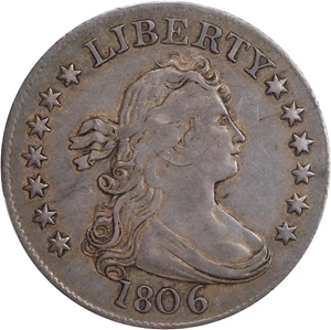 image for: 1806 Draped Bust Quarter. B-3. Rarity-1. EF-45 (PCGS).