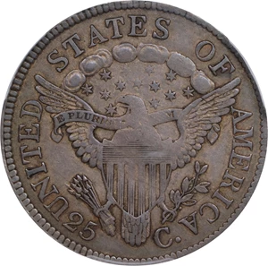 image for: 1806 Draped Bust Quarter. B-3. Rarity-1. EF-45 (PCGS).