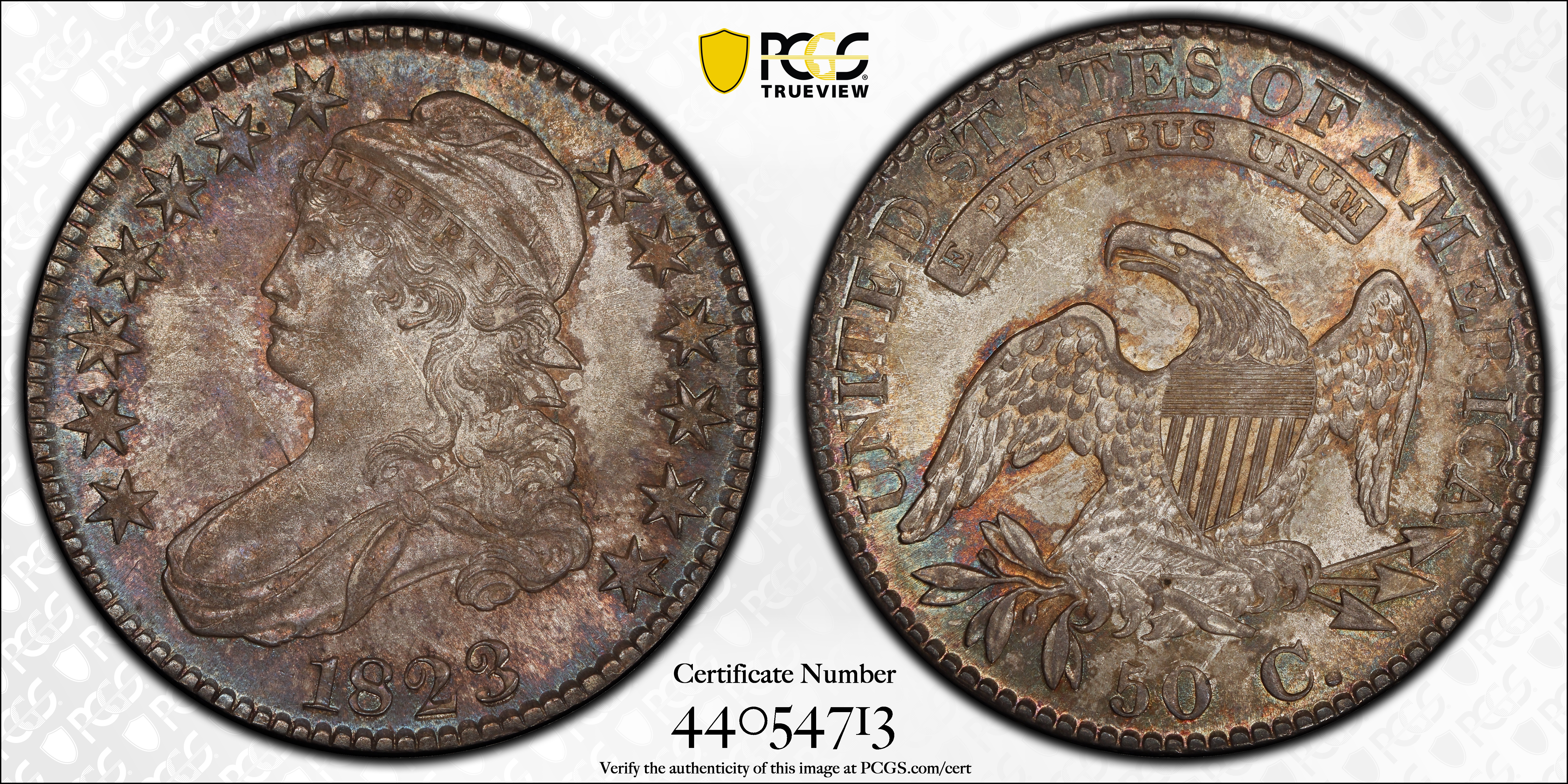 image for: 1823 Capped Bust Half Dollar. O-110. Rarity-1. MS-64 (PCGS).