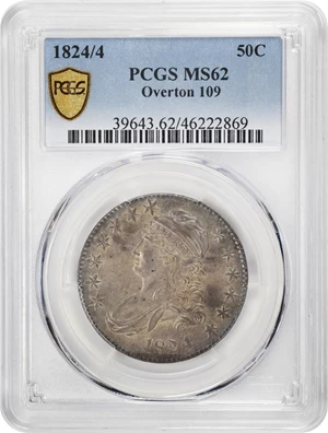 image for: 1824/4 Capped Bust Half Dollar. O-109. Rarity-2. MS-62 (PCGS).