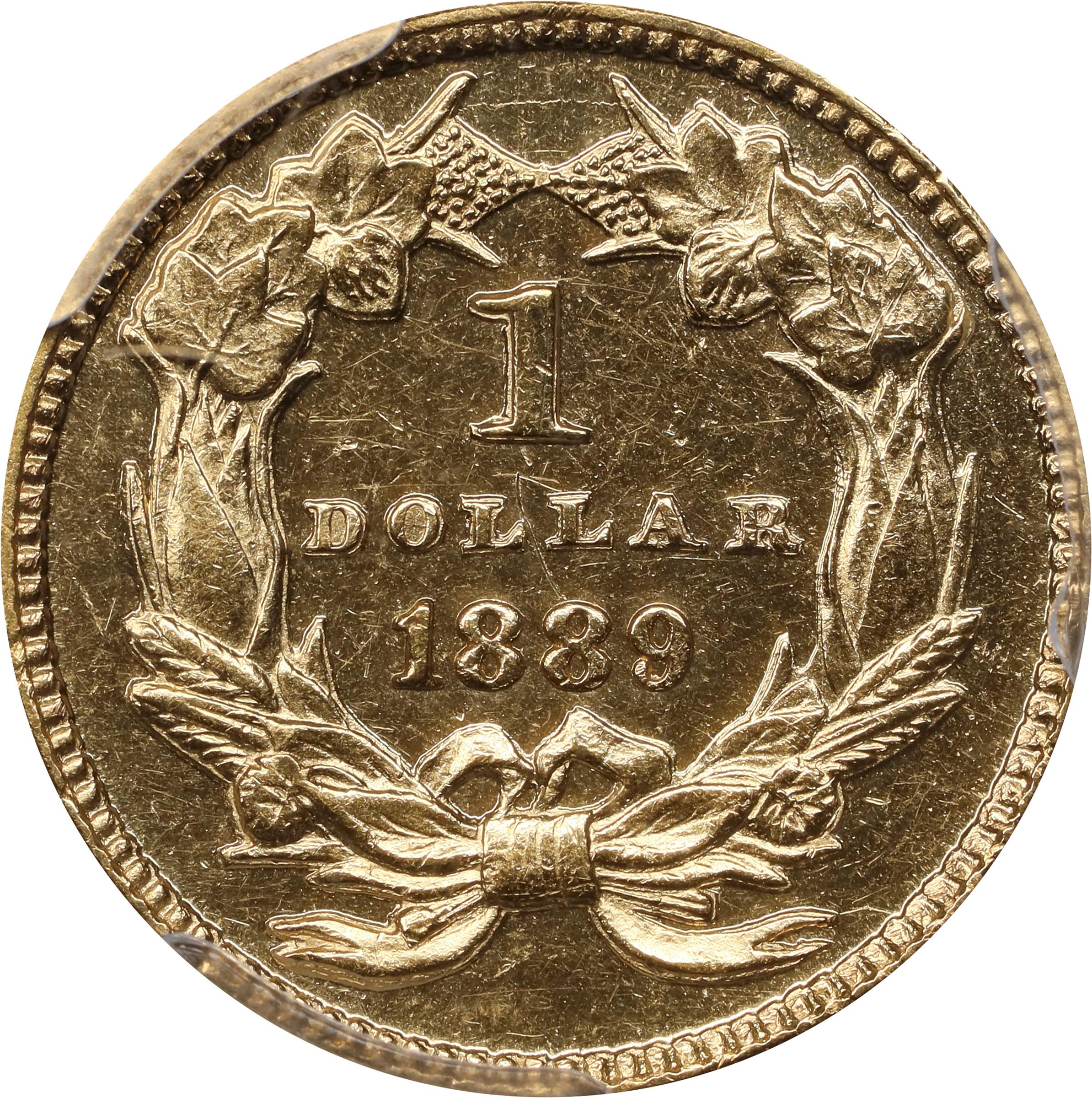 image for: 1889 Gold Dollar. MS-62 PL (PCGS).