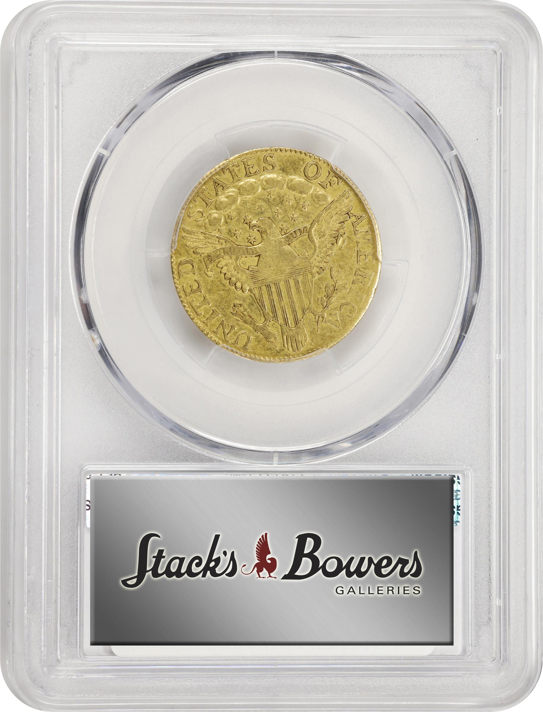 image for: 1798 Capped Bust Right Half Eagle. Heraldic Eagle. BD-5. Rarity-5+. Large 8, 13-Star Reverse, Wide Date. AU-50 (PCGS).