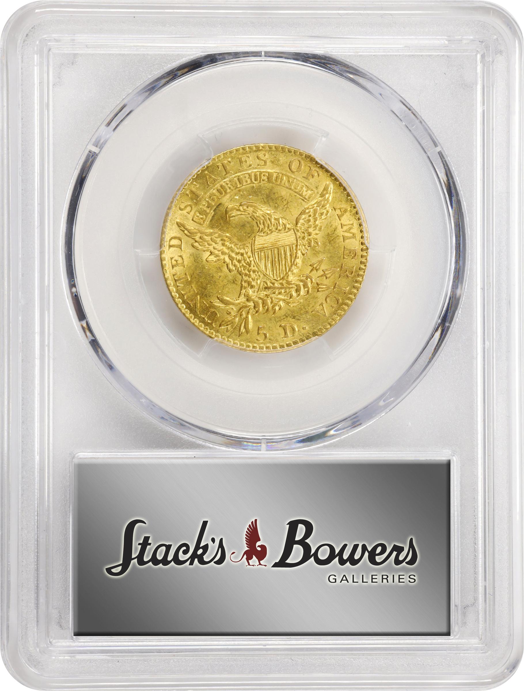 image for: 1814/3 Capped Head Left Half Eagle. BD-1. Rarity-4+. MS-62+ (PCGS). CAC. CMQ.