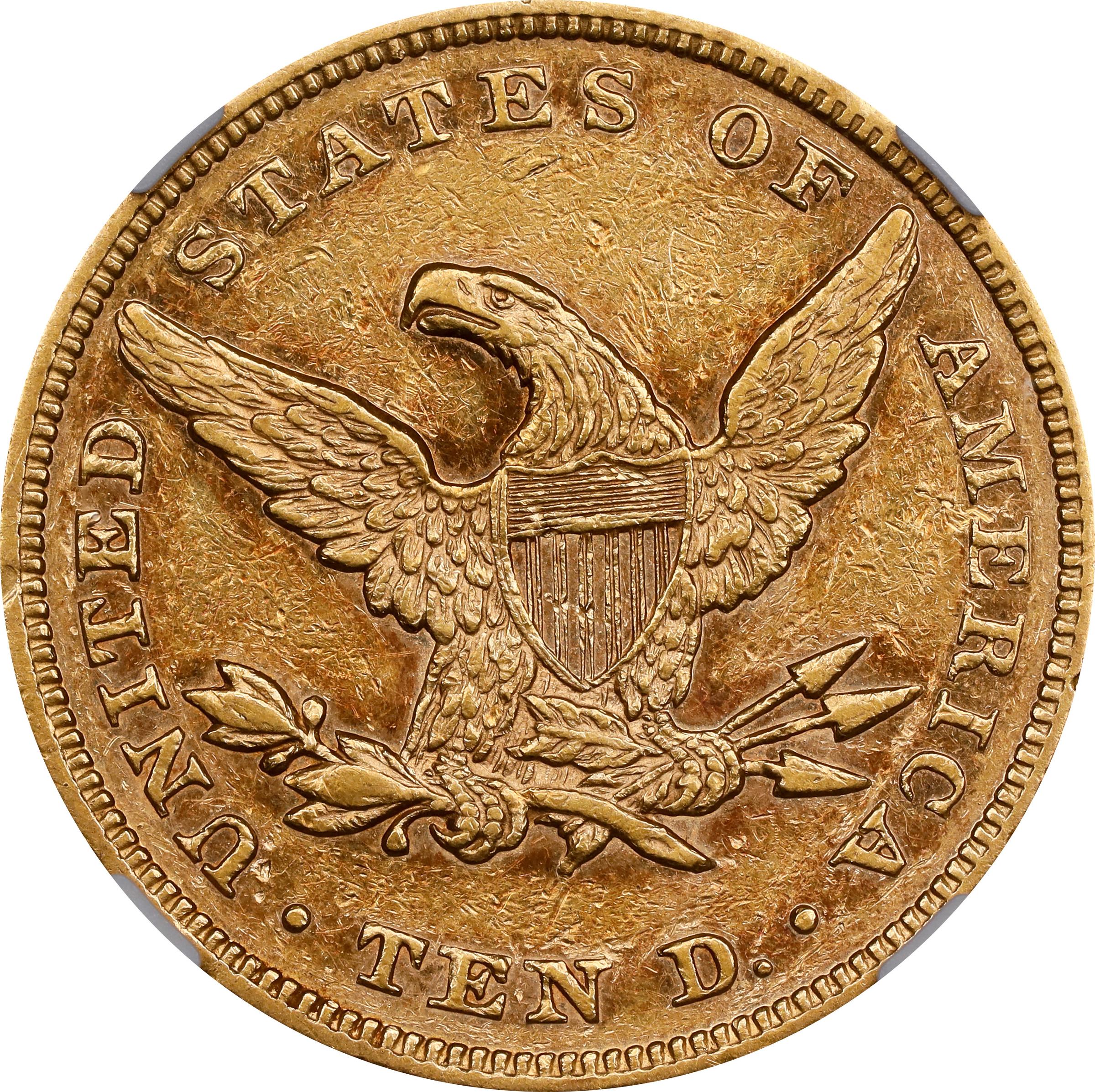 image for: 1865 Liberty Head Eagle. AU-55 (NGC).