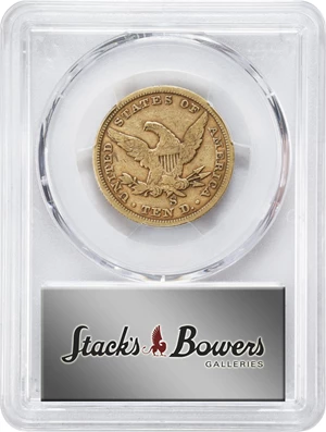 image for: 1865-S Liberty Head Eagle. 865/Inverted 186. VF-20 (PCGS).