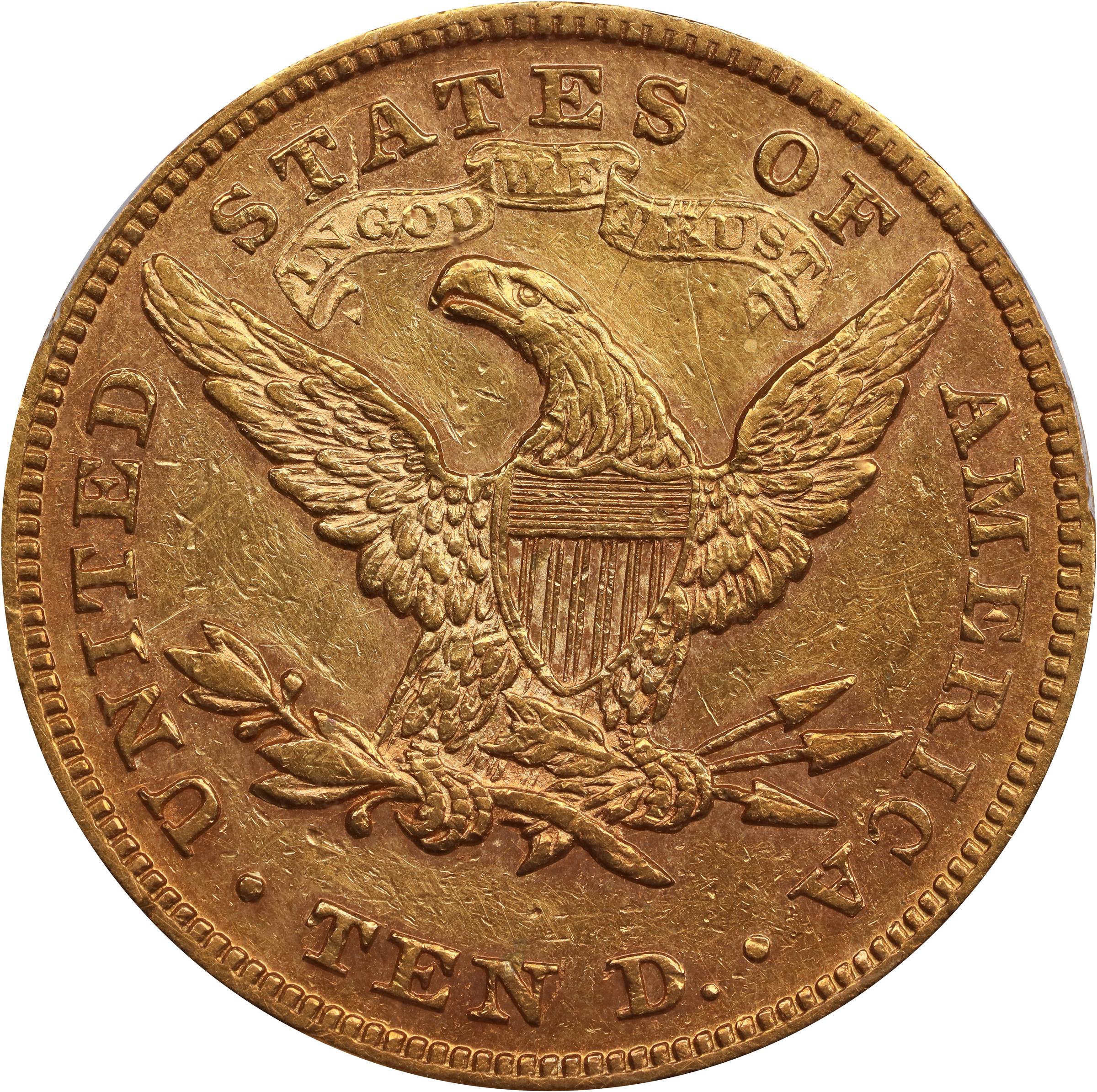 image for: 1871 Liberty Head Eagle. AU Details--Repaired (PCGS).