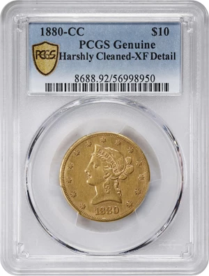 image for: 1880-CC Liberty Head Eagle. EF Details--Harshly Cleaned (PCGS).