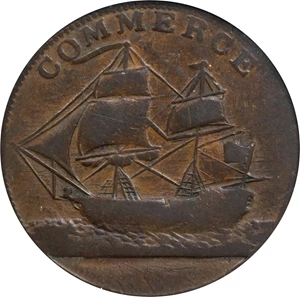 image for: "1781" (ca. 1820) North American Token. W-13980. Rarity-2. VF-25 (PCGS).