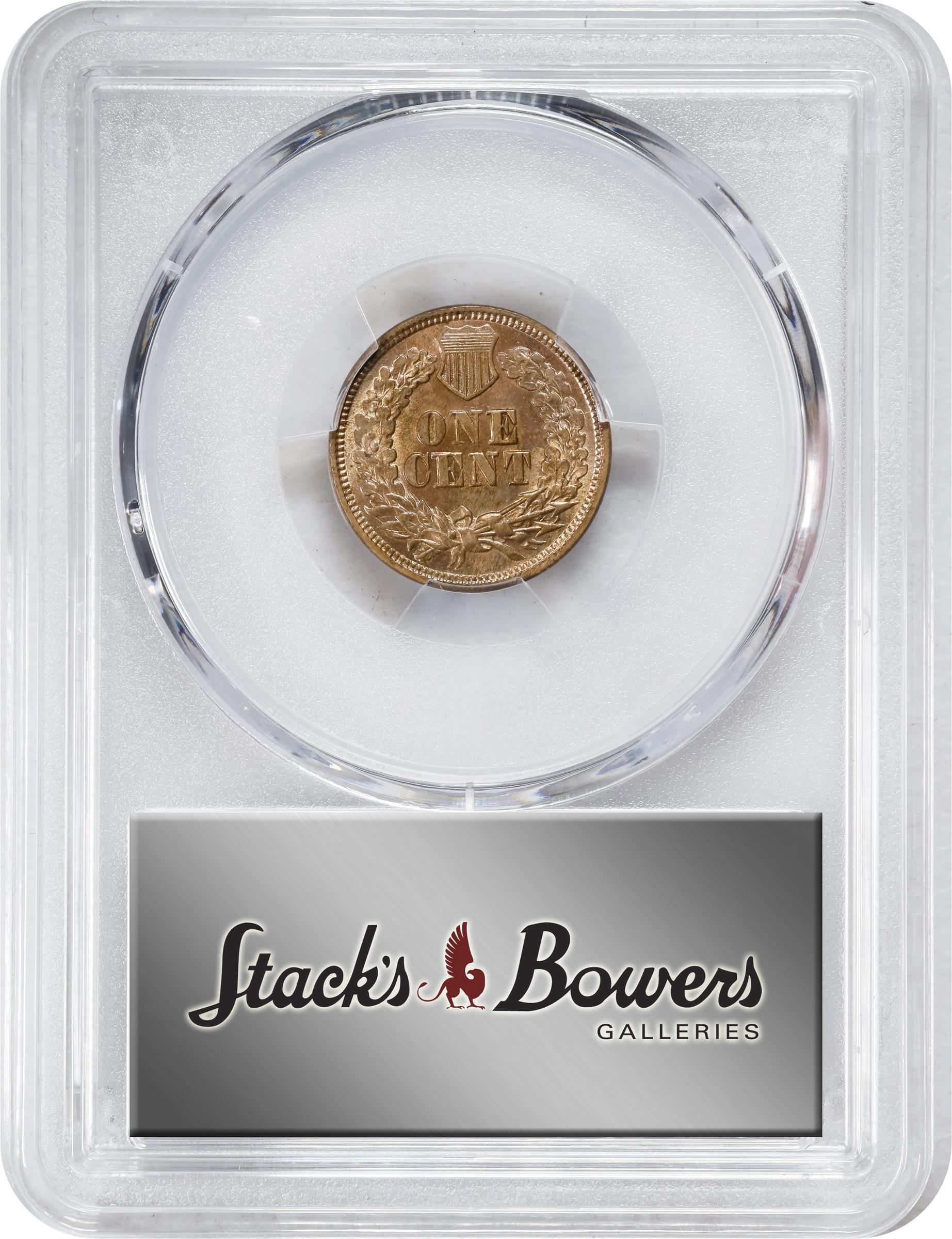 image for: 1867 Indian Cent. Snow-2, FS-303. Repunched Date. Unc Details--Questionable Color (PCGS).