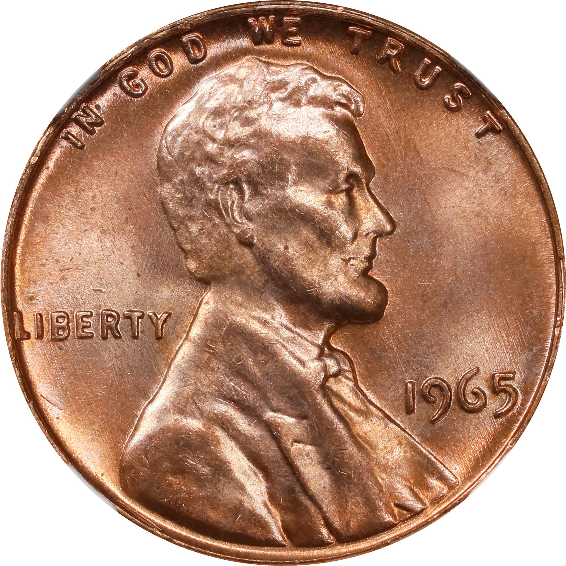 1965 Lincoln Penny Memorial Reverse RD Mint State (MS