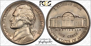 image for: 1948 Jefferson Nickel. MS-66 FS (PCGS).