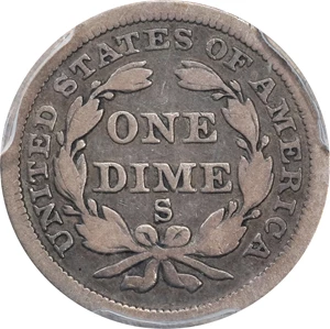 image for: 1856-S Liberty Seated Dime. Fine-15 (PCGS).