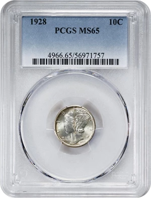 image for: 1928 Mercury Dime. MS-65 (PCGS).