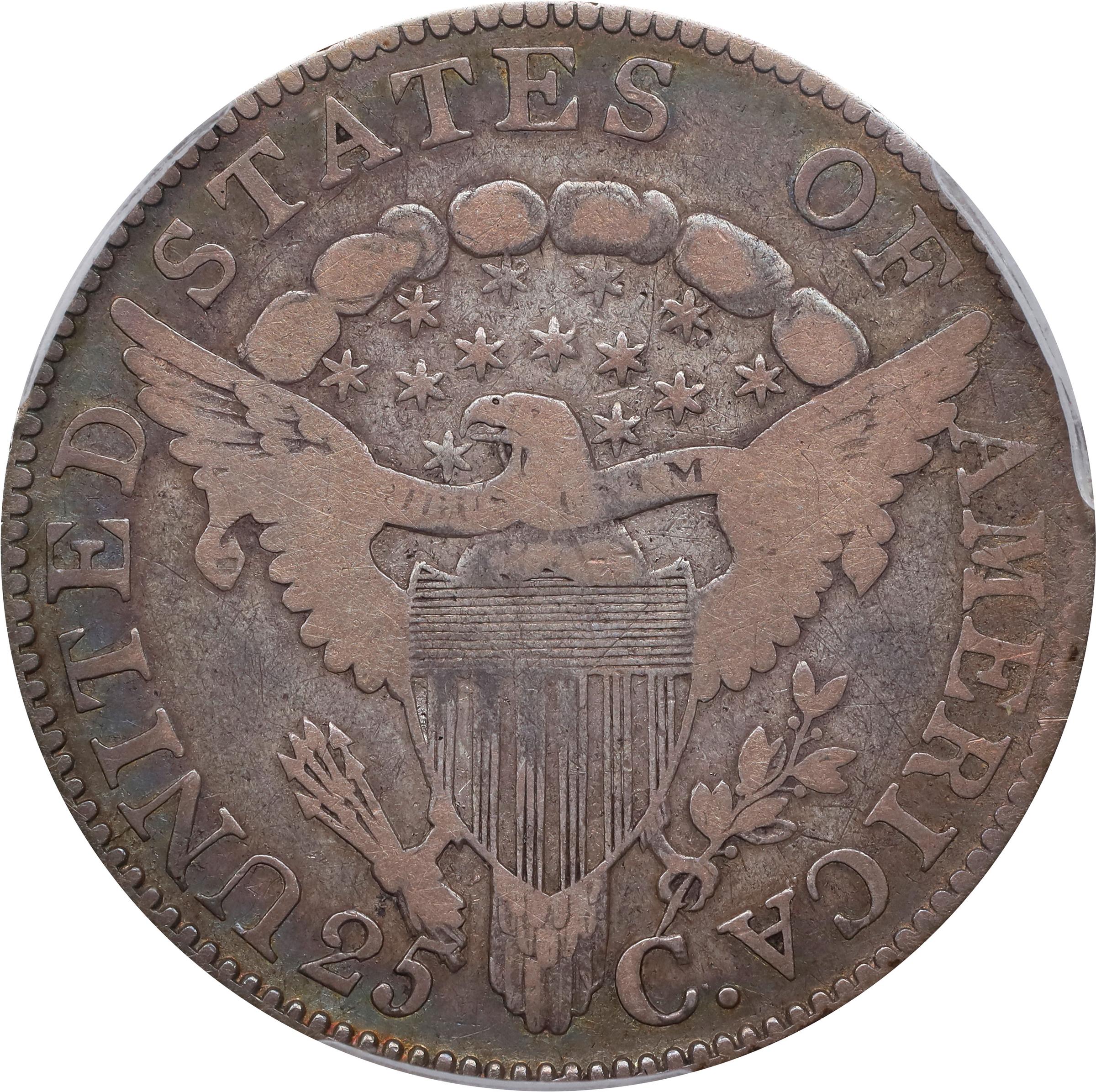 image for: 1806 Draped Bust Quarter. B-7. Rarity-5. VG-10 (PCGS).