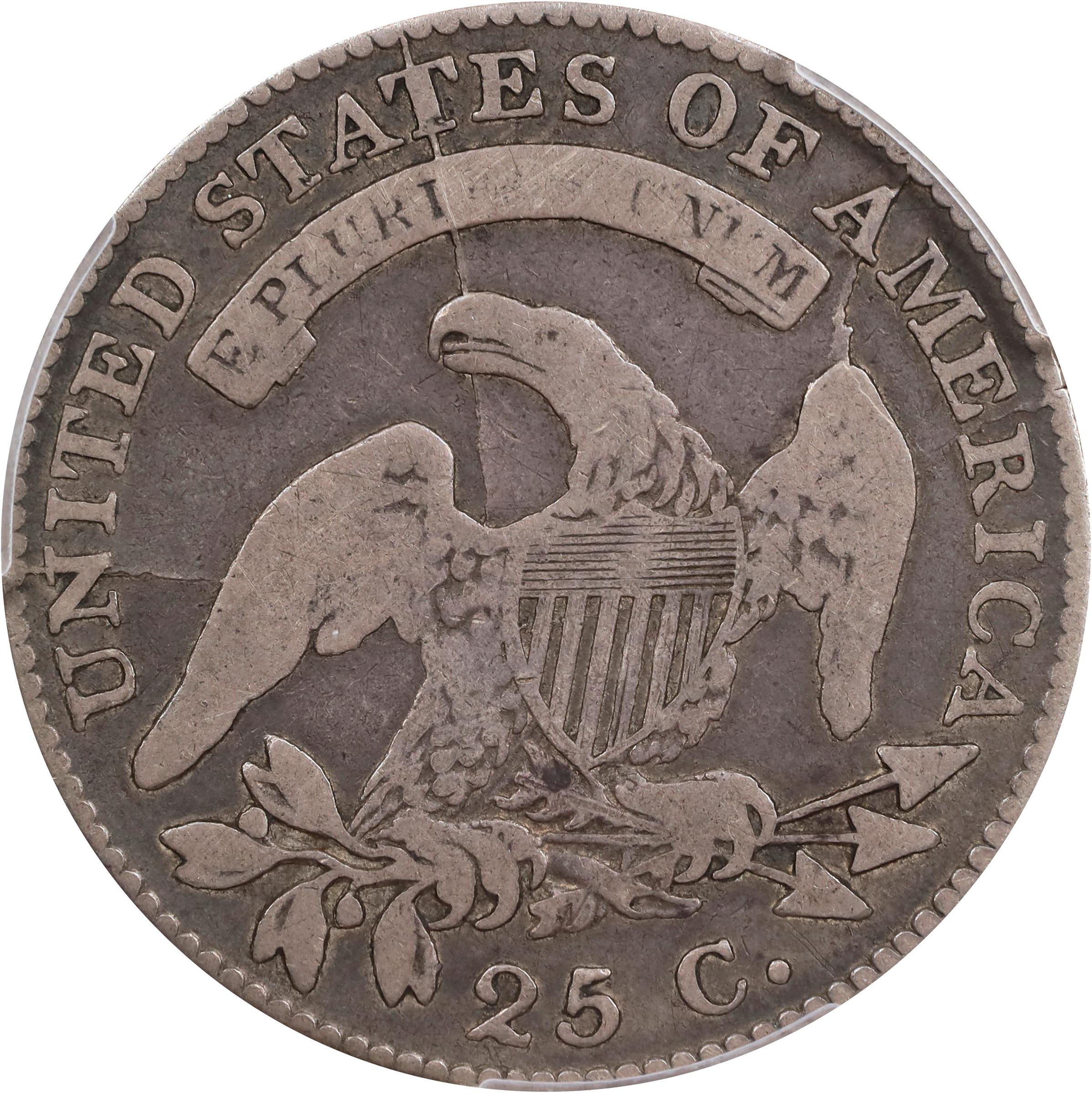 image for: 1818 Capped Bust Quarter. B-6. Rarity-4+. VG-8 (PCGS).