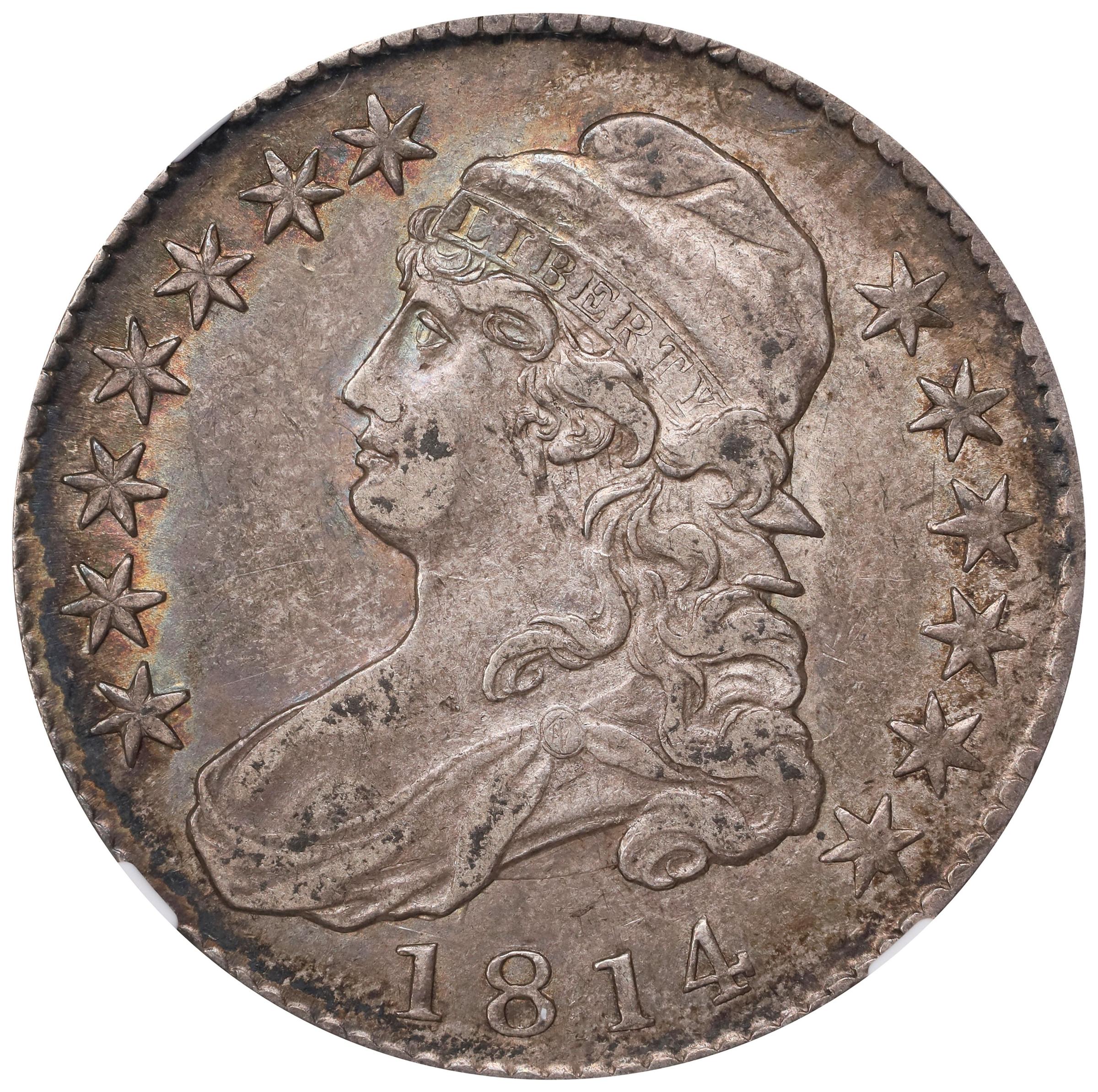 image for: 1814 Capped Bust Half Dollar. O-105. Rarity-2. EF-45 (NGC).