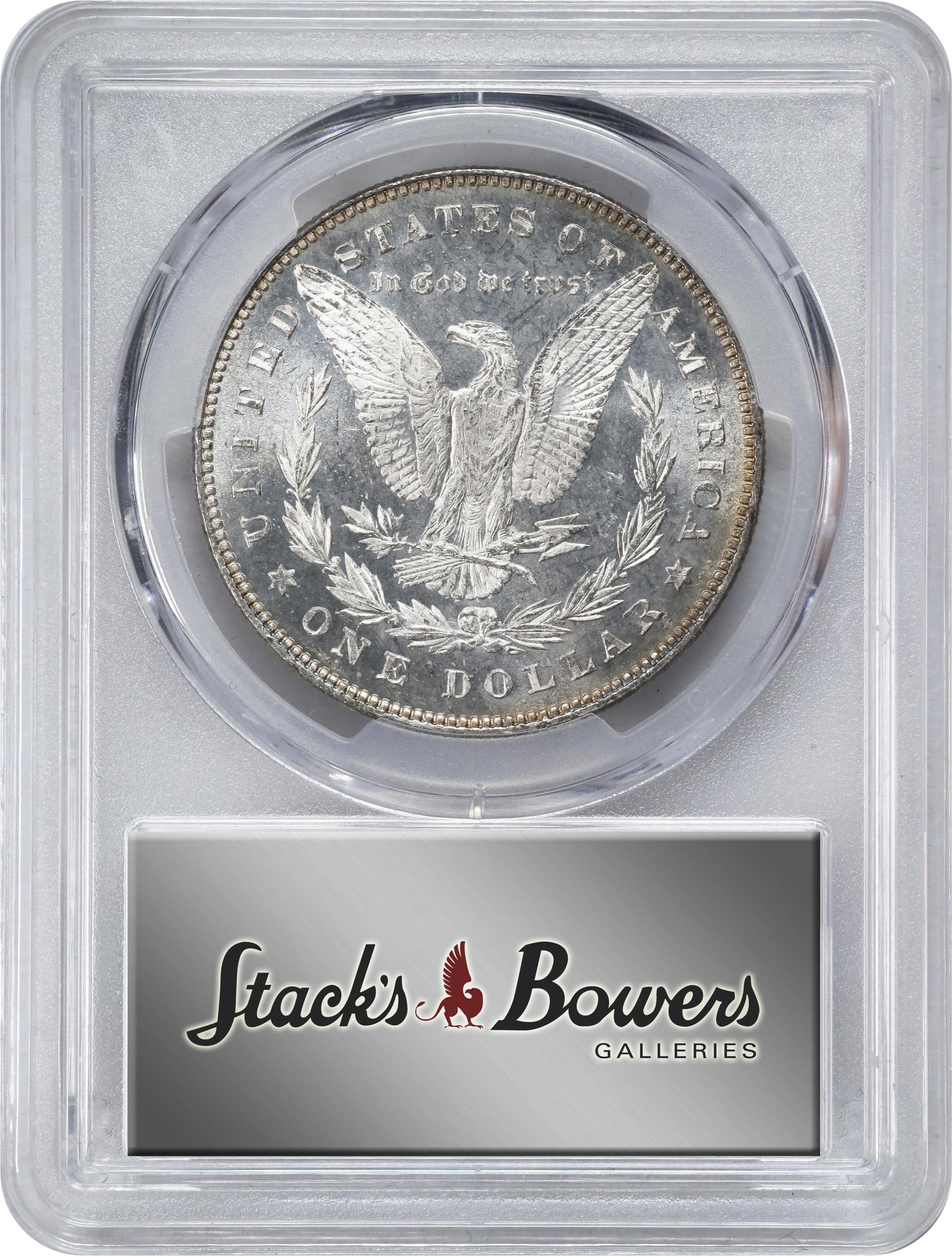 image for: 1878 Morgan Silver Dollar. 7/8 Tailfeathers. Weak. MS-63 PL (PCGS).