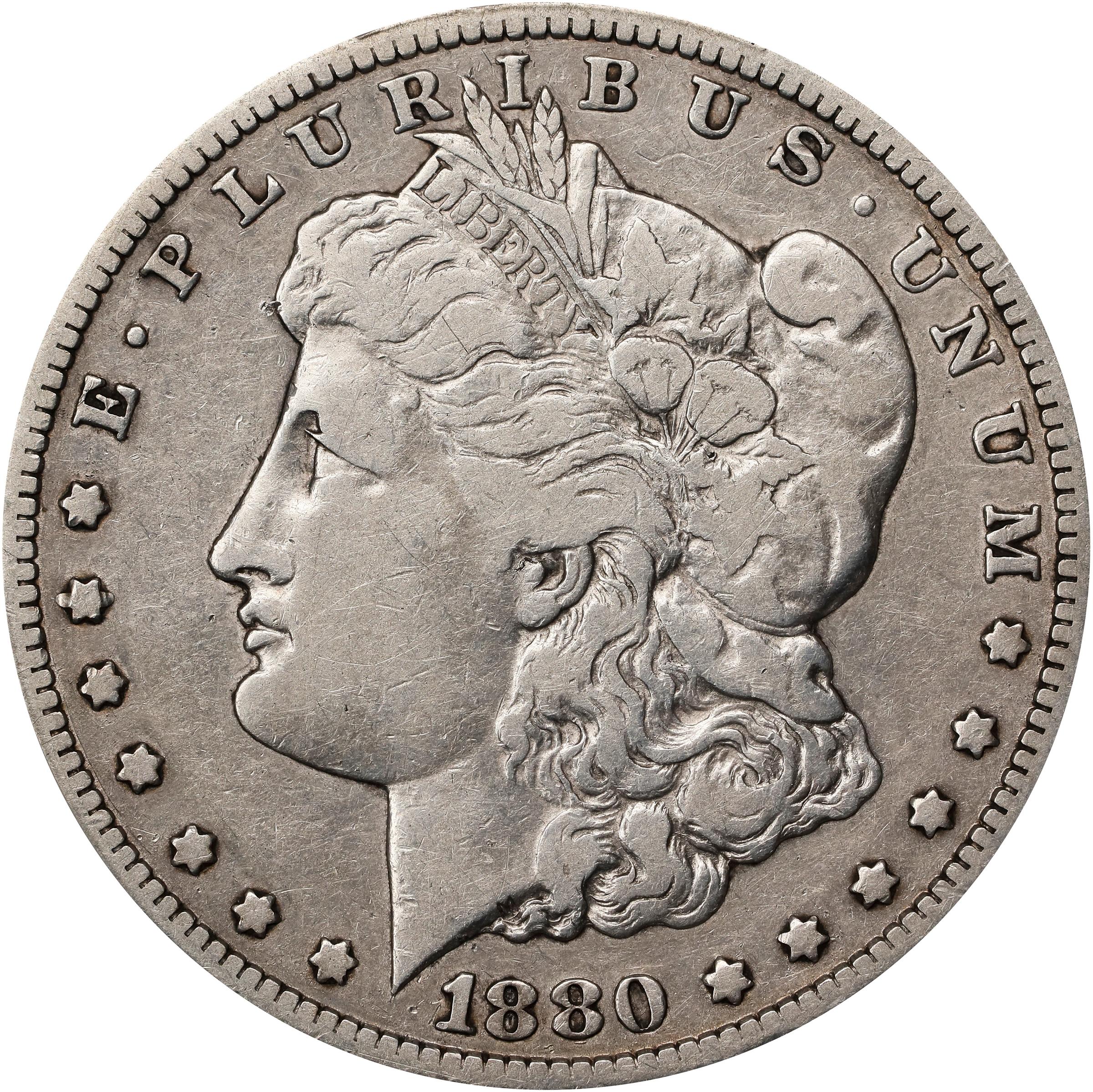 1880-CC Morgan Silver Dollar. VF-20 (PCGS).
