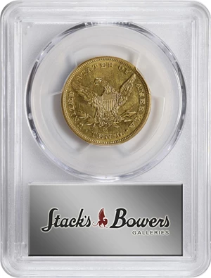 image for: 1858-O Liberty Head Eagle. Winter-1. AU Details--Harshly Cleaned (PCGS).