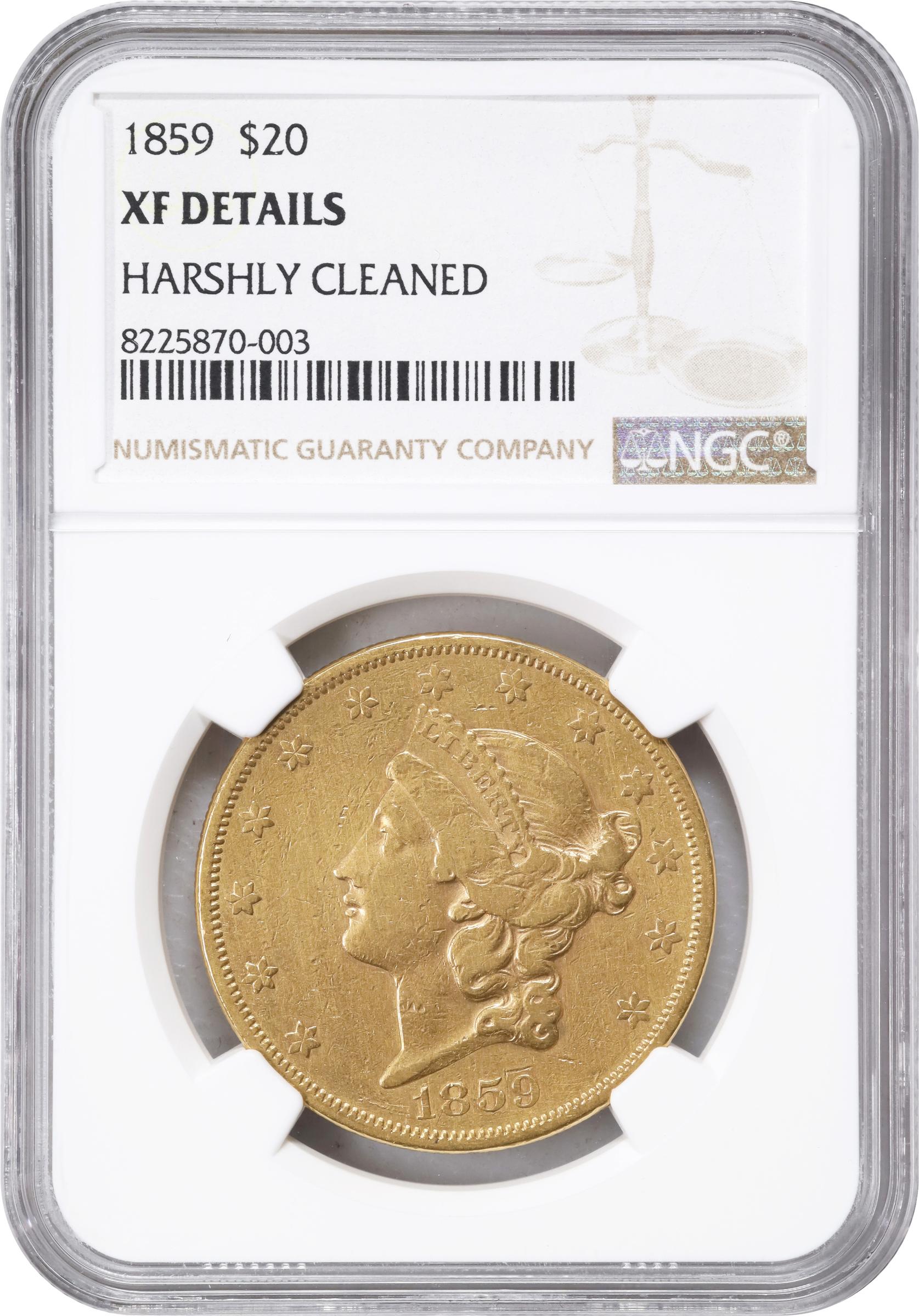 image for: 1859 Liberty Head Double Eagle. EF Details--Harshly Cleaned (NGC).