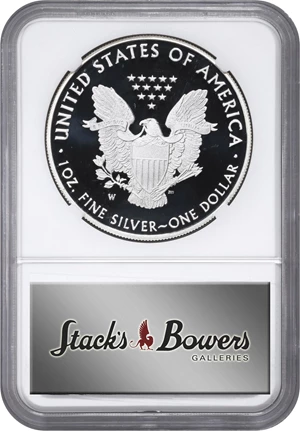 image for: 2020-W Silver Eagle. 75th Anniversary of the End of World War II V75 Privy Mark. Proof-70 Deep Cameo (NGC).