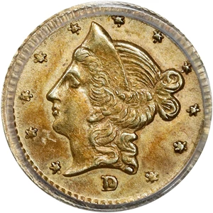 image for: 1853-D Round 50 Cents. BG-421. Rarity-4. Liberty Head. MS-61 (PCGS).