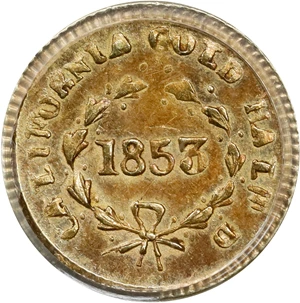 image for: 1853-D Round 50 Cents. BG-421. Rarity-4. Liberty Head. MS-61 (PCGS).