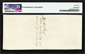 image for: T-40. Confederate Currency. 1863 $100. PMG Choice Extremely Fine 45. Penned Military Endorsement.