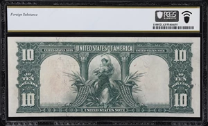image for: Fr. 122m. 1901 $10 Legal Tender Note. Mule. PCGS Banknote Choice Uncirculated 63.