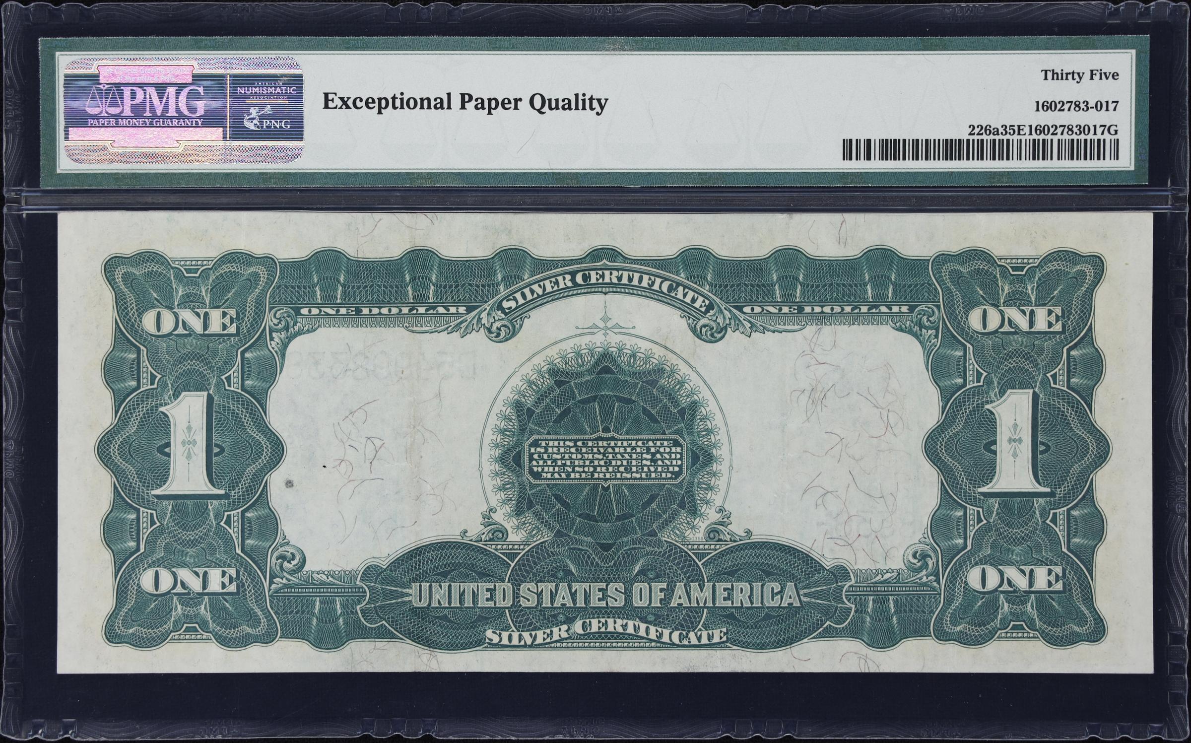 image for: Fr. 226a. 1899 $1 Silver Certificate. PMG Choice Very Fine 35 EPQ.