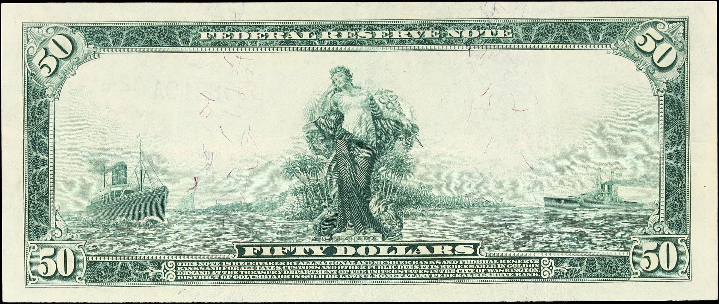 image for: Fr. 1068. 1914 $50 Federal Reserve Note. San Francisco. Very Fine.